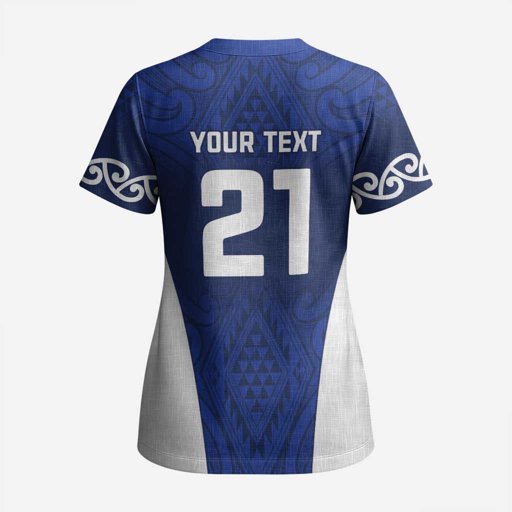 New Zealand Rugby Pacific Custom Scrub Top Kahurangi Auckland All Blue - Polynesian Pride