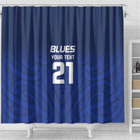 New Zealand Rugby Pacific Custom Shower Curtain Kahurangi Auckland All Blue