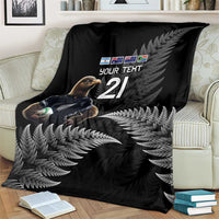 New Zealand Rugby Custom Blanket Glory Be To Black Silver-fern - Polynesian Pride
