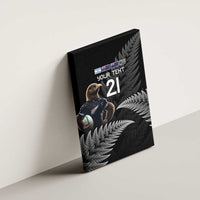 New Zealand Rugby Custom Canvas Wall Art Glory Be To Black Silver-fern - Polynesian Pride