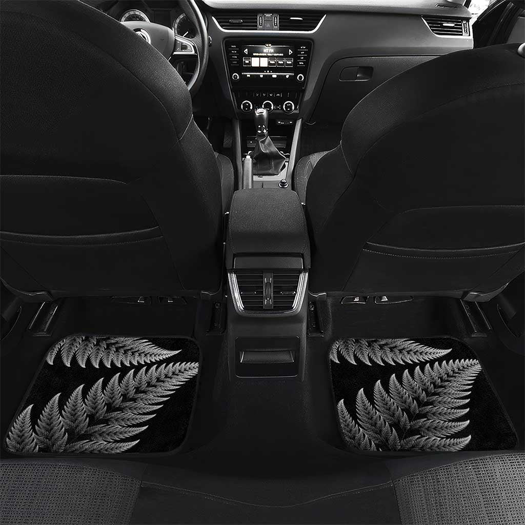 New Zealand Rugby Custom Car Mats Glory Be To Black Silver-fern - Polynesian Pride