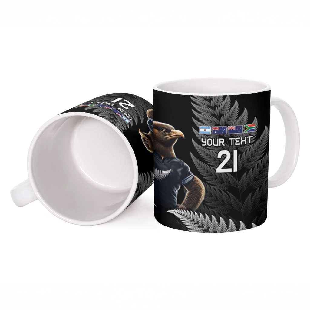 New Zealand Rugby Custom Ceramic Mug Glory Be To Black Silver-fern - Polynesian Pride
