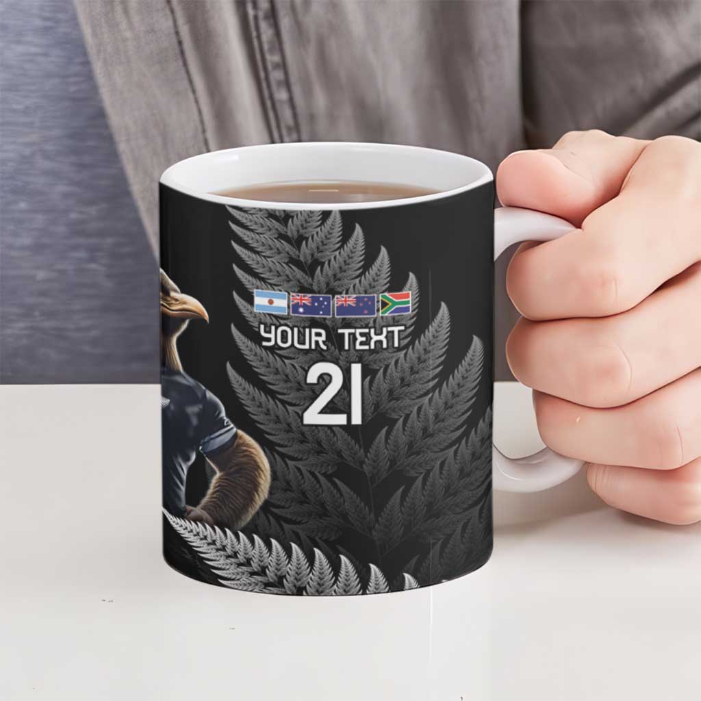 New Zealand Rugby Custom Ceramic Mug Glory Be To Black Silver-fern - Polynesian Pride