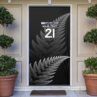 New Zealand Rugby Custom Door Cover Glory Be To Black Silver-fern - Polynesian Pride