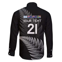 New Zealand Rugby Custom Family Matching Mermaid Dress and Hawaiian Shirt Glory Be To Black Silver-fern - Polynesian Pride