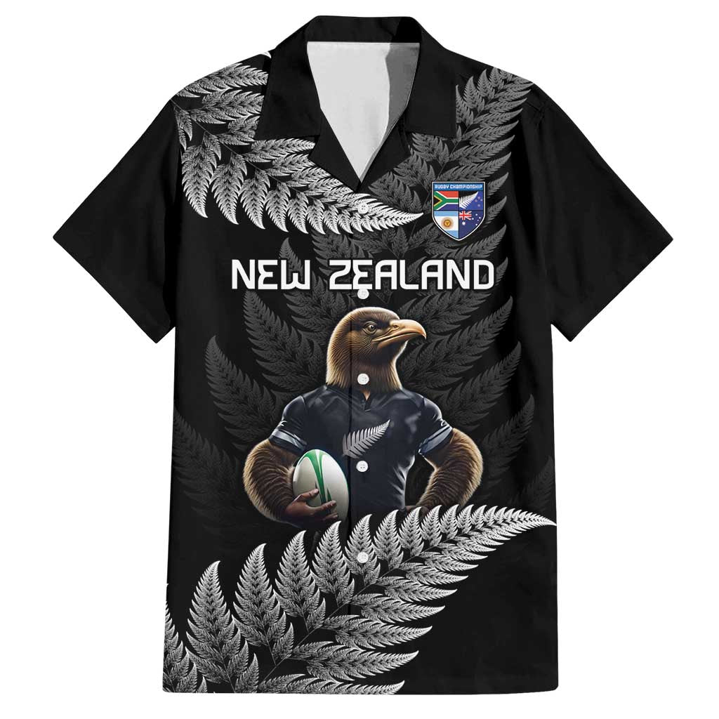 New Zealand Rugby Custom Family Matching Summer Maxi Dress and Hawaiian Shirt Glory Be To Black Silver-fern - Polynesian Pride