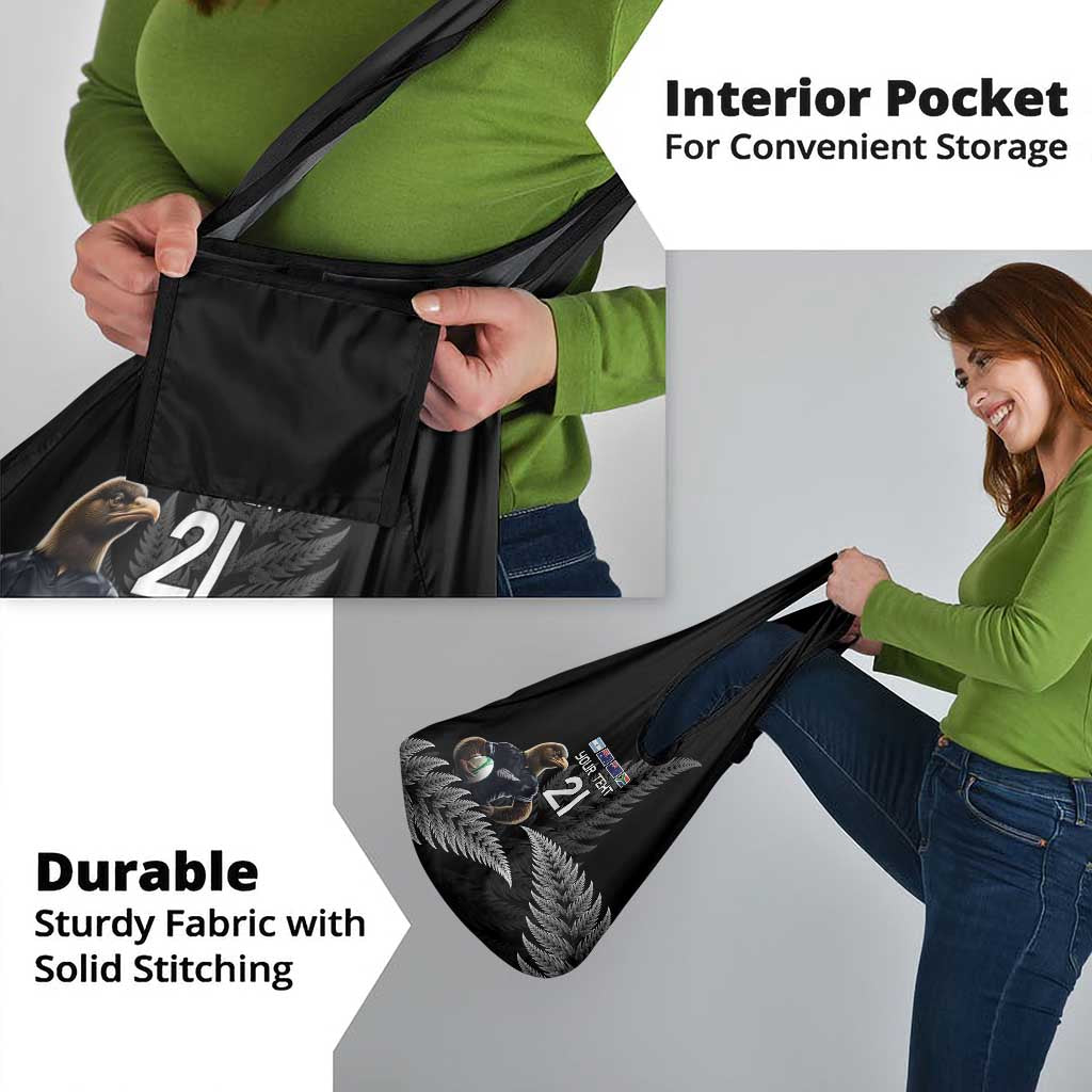 New Zealand Rugby Custom Grocery Bag Glory Be To Black Silver-fern - Polynesian Pride