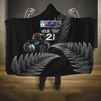 New Zealand Rugby Custom Hooded Blanket Glory Be To Black Silver-fern - Polynesian Pride