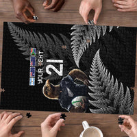 New Zealand Rugby Custom Puzzle Glory Be To Black Silver-fern - Polynesian Pride