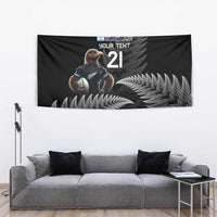 New Zealand Rugby Custom Tapestry Glory Be To Black Silver-fern - Polynesian Pride