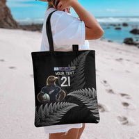 New Zealand Rugby Custom Tote Bag Glory Be To Black Silver-fern - Polynesian Pride