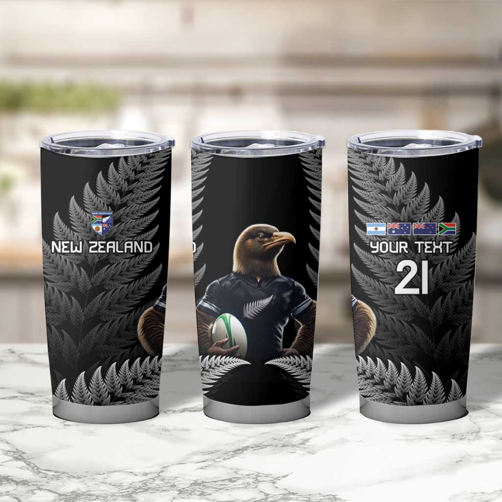 New Zealand Rugby Custom Tumbler Cup Glory Be To Black Silver-fern - Polynesian Pride