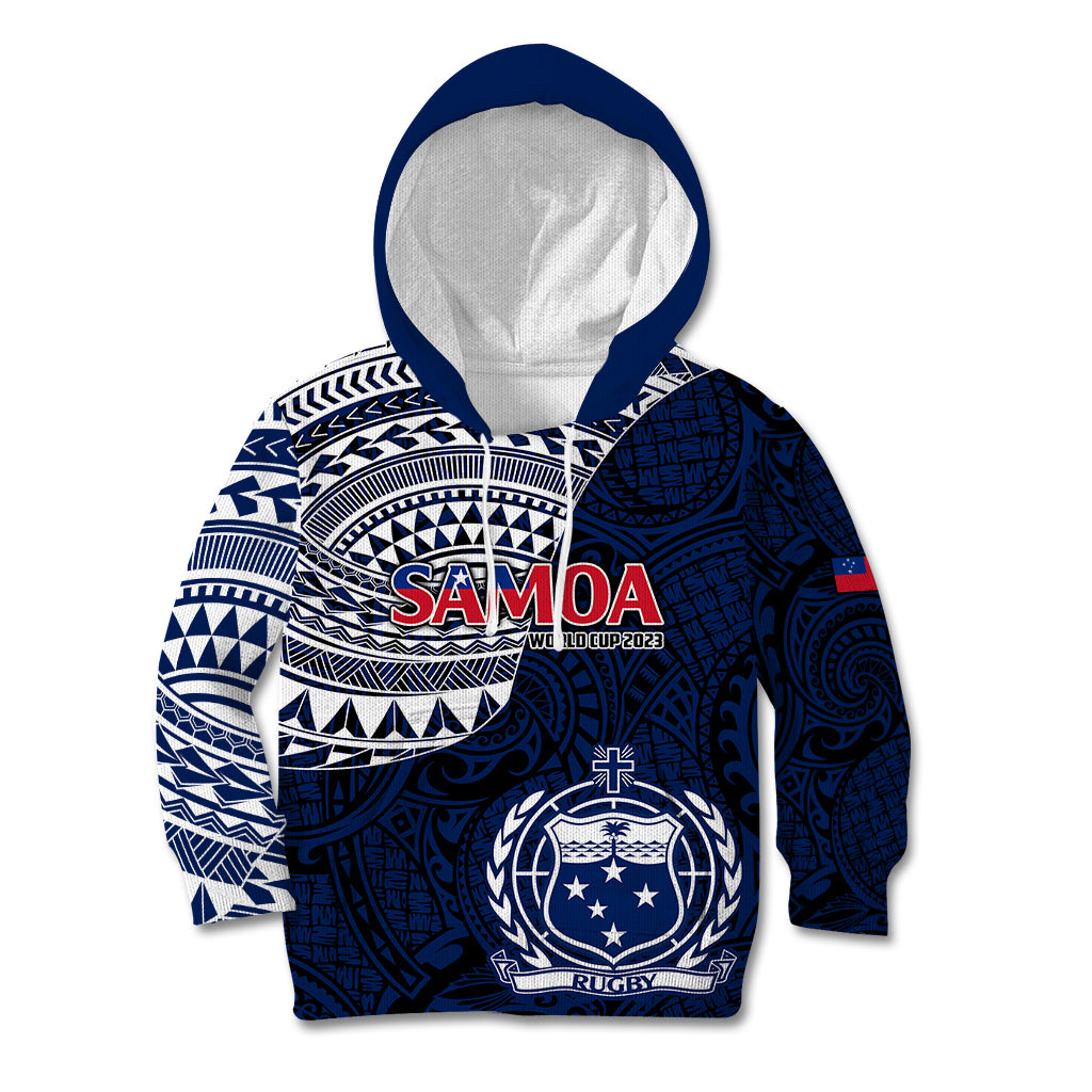 Samoa Rugby Kid Hoodie Proud Samoa World Cup 2023 LT9 Hoodie Blue - Polynesian Pride