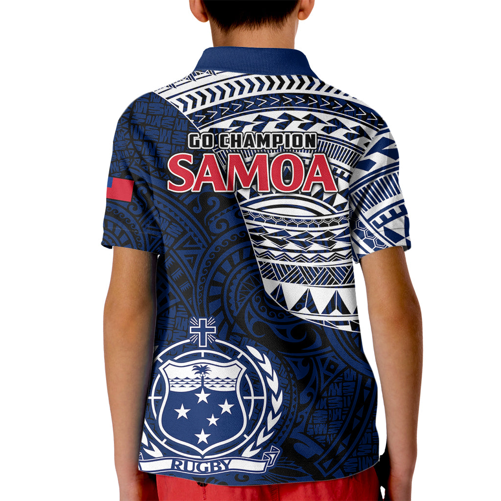 Samoa Rugby Kid Polo Shirt Proud Samoa World Cup 2023 LT9 - Polynesian Pride