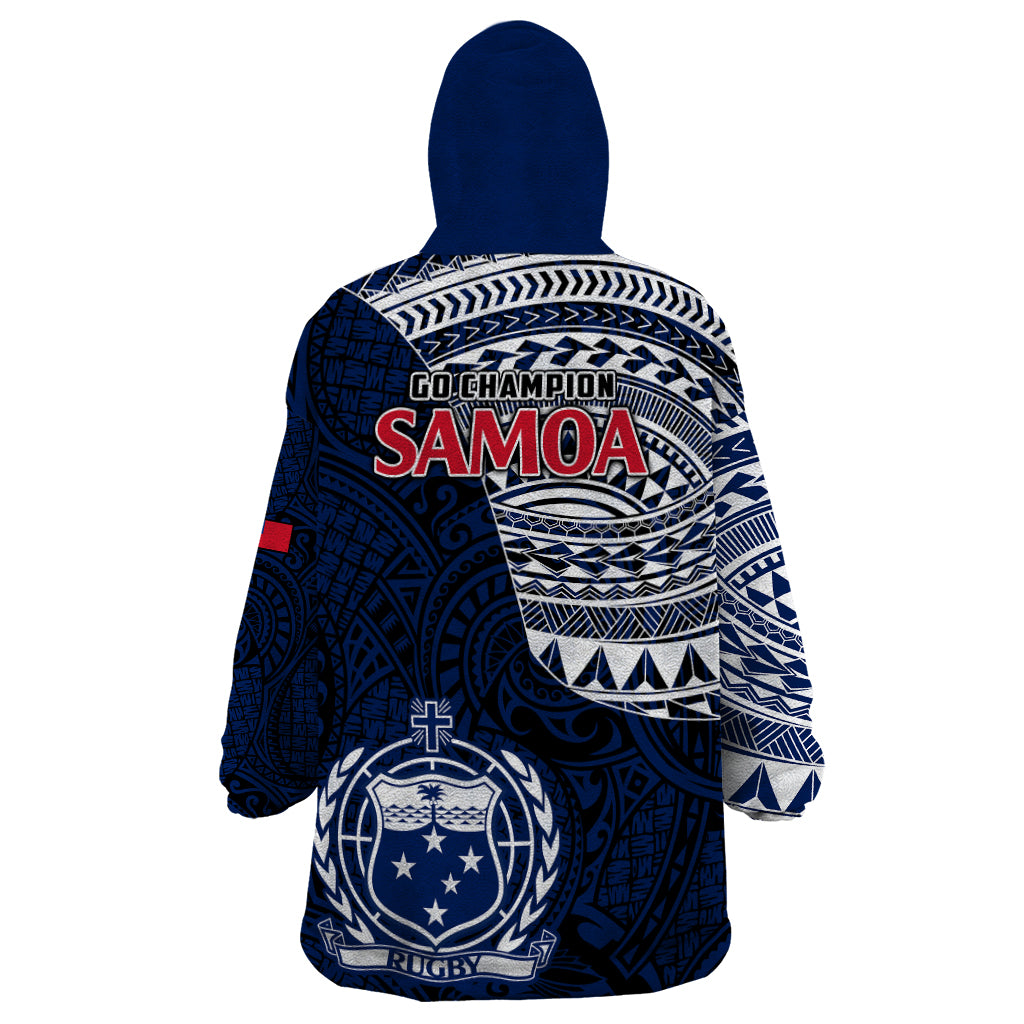 Samoa Rugby Wearable Blanket Hoodie Proud Samoa World Cup 2023 LT9 - Polynesian Pride
