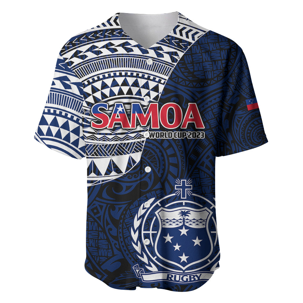 Custom Samoa Rugby Baseball Jersey Proud Samoa World Cup 2023 LT9 Blue - Polynesian Pride