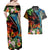 Hawaii Strong Maui Wildfire Couples Matching Off Shoulder Maxi Dress and Hawaiian Shirt Pray For Lahaina Maui LT9 - Polynesian Pride