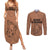 Hawaii Strong Maui Wildfire Couples Matching Summer Maxi Dress and Long Sleeve Button Shirts No1 LT9 Gold - Polynesian Pride