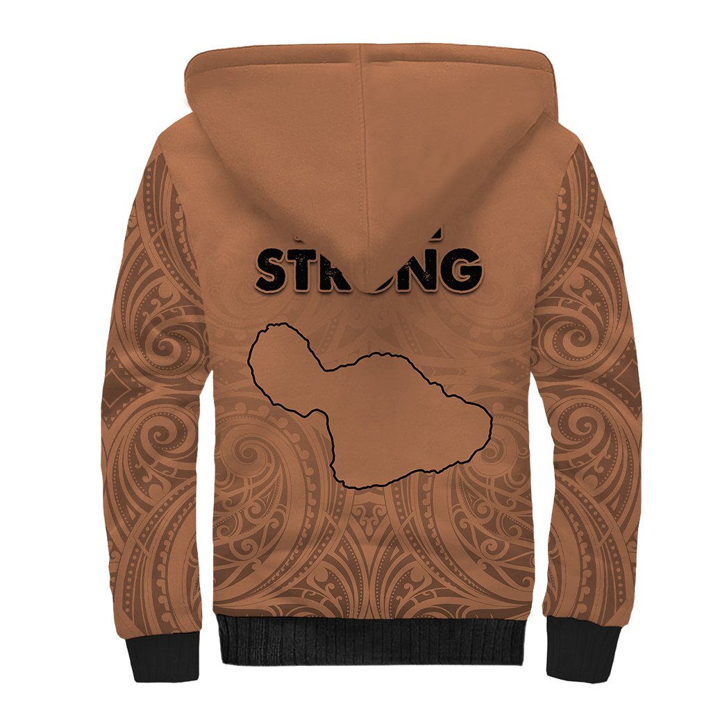 Hawaii Strong Maui Wildfire Sherpa Hoodie No1 LT9 - Polynesian Pride
