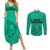 Hawaii Strong Maui Wildfire Couples Matching Summer Maxi Dress and Long Sleeve Button Shirts No2 LT9 Green - Polynesian Pride