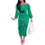 Hawaii Strong Maui Wildfire Off The Shoulder Long Sleeve Dress No2 LT9 Women Green - Polynesian Pride