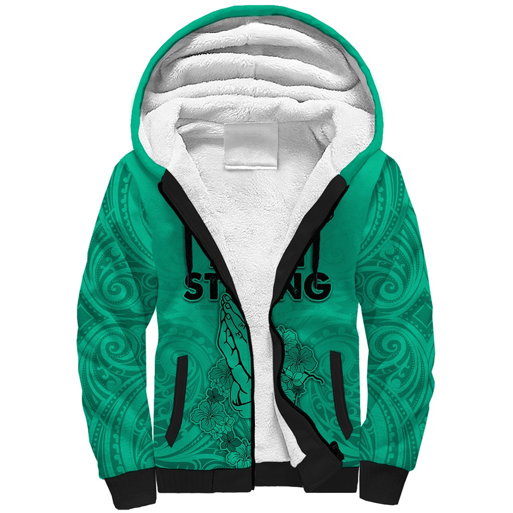Hawaii Strong Maui Wildfire Sherpa Hoodie No2 LT9 Unisex Green - Polynesian Pride