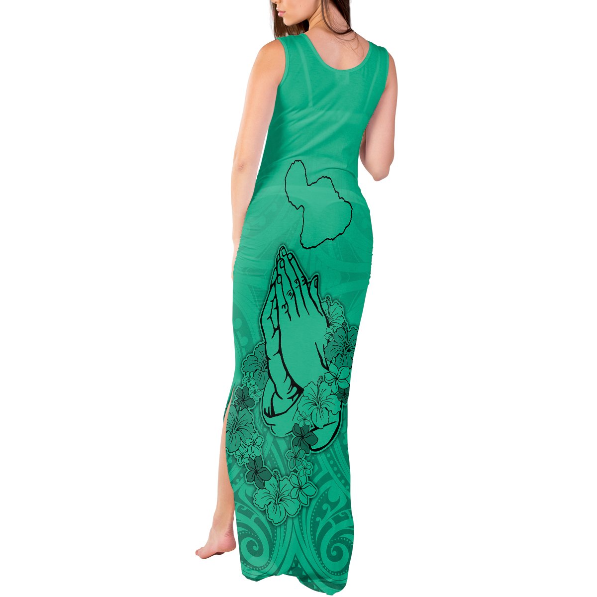 Hawaii Strong Maui Wildfire Tank Maxi Dress No2 LT9 - Polynesian Pride