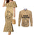 Hawaii Strong Maui Wildfire Couples Matching Mermaid Dress and Long Sleeve Button Shirts No3 LT9 Nude - Polynesian Pride