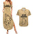 Hawaii Strong Maui Wildfire Couples Matching Summer Maxi Dress and Hawaiian Shirt No3 LT9 Nude - Polynesian Pride