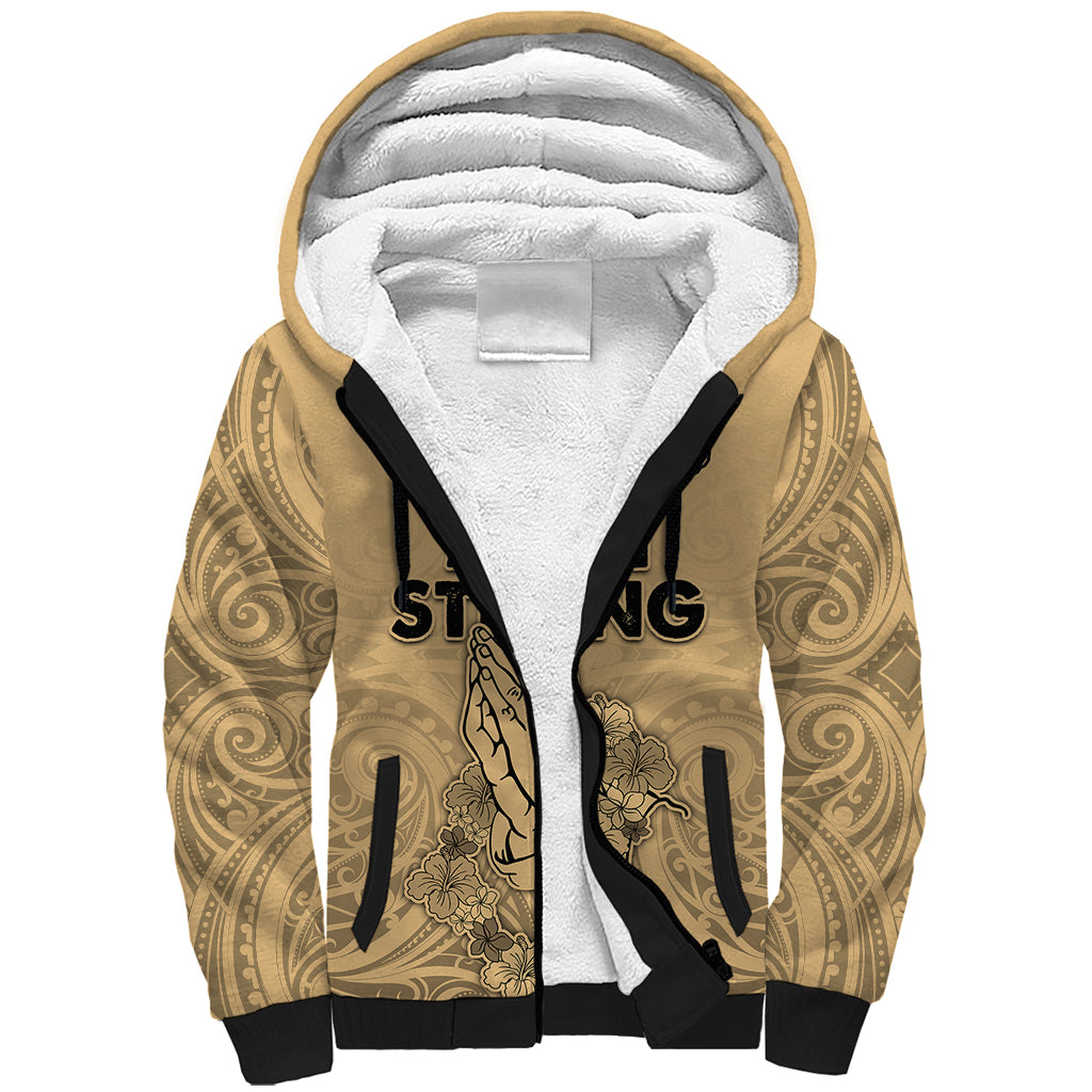 Hawaii Strong Maui Wildfire Sherpa Hoodie No3 LT9 Unisex Nude - Polynesian Pride