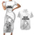 Hawaii Strong Maui Wildfire Couples Matching Short Sleeve Bodycon Dress and Hawaiian Shirt No4 LT9 White - Polynesian Pride