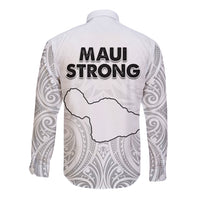 Hawaii Strong Maui Wildfire Long Sleeve Button Shirt No4 LT9 - Polynesian Pride