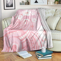 Japan Sakura Floral with Polynesian Vibe Blanket LT9 Pink - Polynesian Pride