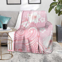 Japan Sakura Floral with Polynesian Vibe Blanket LT9 - Polynesian Pride