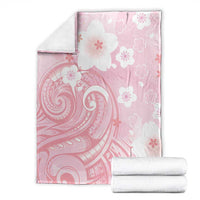 Japan Sakura Floral with Polynesian Vibe Blanket LT9 - Polynesian Pride