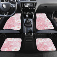 Japan Sakura Floral with Polynesian Vibe Car Mats LT9 Set 4pcs Pink - Polynesian Pride