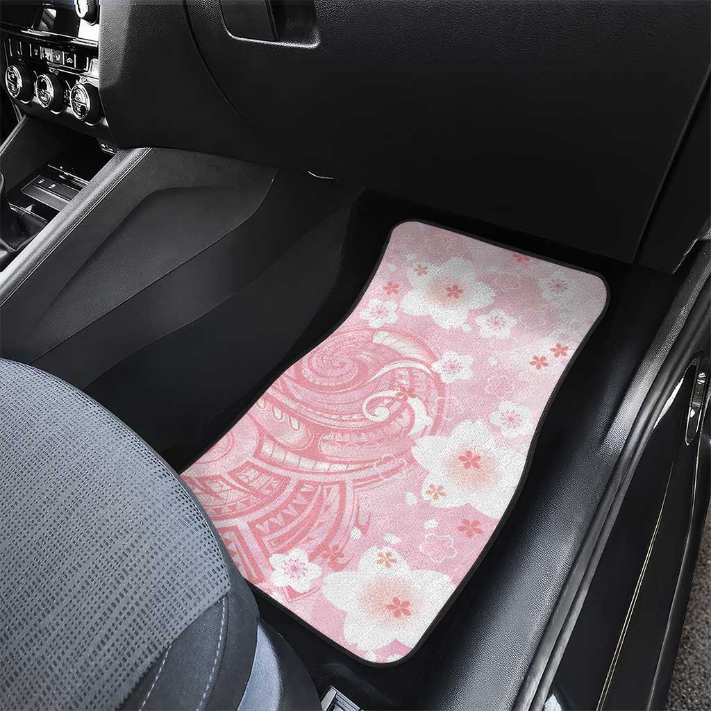 Japan Sakura Floral with Polynesian Vibe Car Mats LT9 - Polynesian Pride