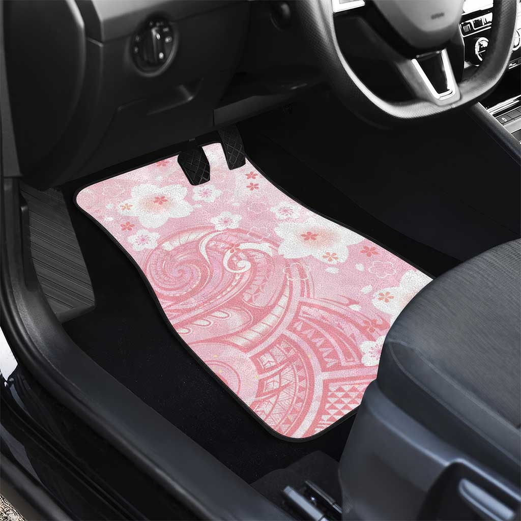 Japan Sakura Floral with Polynesian Vibe Car Mats LT9 - Polynesian Pride