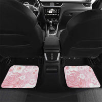 Japan Sakura Floral with Polynesian Vibe Car Mats LT9 Set 2pcs - Back Pink - Polynesian Pride