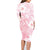 Japan Sakura Floral with Polynesian Vibe Family Matching Long Sleeve Bodycon Dress and Hawaiian Shirt