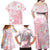 Japan Sakura Floral with Polynesian Vibe Family Matching Off Shoulder Maxi Dress and Hawaiian Shirt