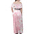 Japan Sakura Floral with Polynesian Vibe Family Matching Off Shoulder Maxi Dress and Hawaiian Shirt