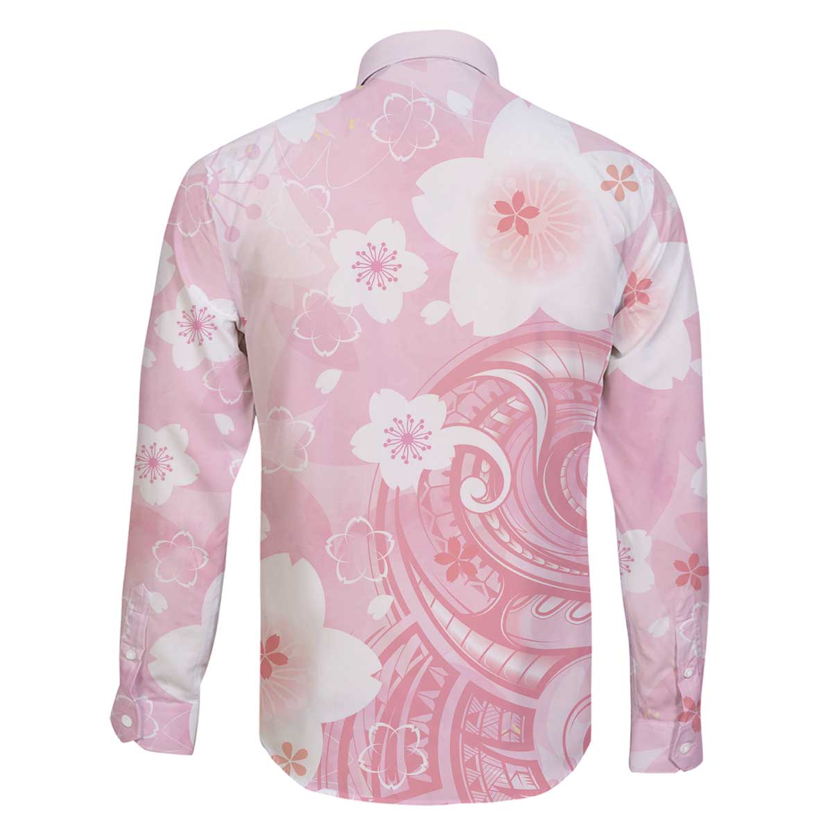 Japan Sakura Floral with Polynesian Vibe Family Matching Off Shoulder Short Dress and Hawaiian Shirt