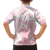 Japan Sakura Floral with Polynesian Vibe Family Matching Puletasi and Hawaiian Shirt LT9 - Polynesian Pride
