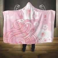 Japan Sakura Floral with Polynesian Vibe Hooded Blanket LT9 - Polynesian Pride
