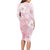 Japan Sakura Floral with Polynesian Vibe Long Sleeve Bodycon Dress