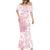 Japan Sakura Floral with Polynesian Vibe Mermaid Dress