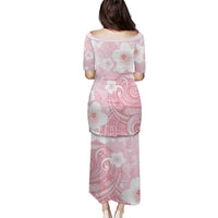 Japan Sakura Floral with Polynesian Vibe Puletasi LT9 - Polynesian Pride