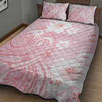 Japan Sakura Floral with Polynesian Vibe Quilt Bed Set LT9 - Polynesian Pride