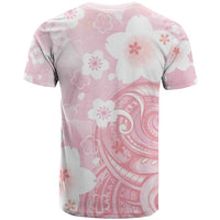 Japan Sakura Floral with Polynesian Vibe T Shirt LT9 - Polynesian Pride